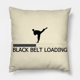 Black belt loading Pillow