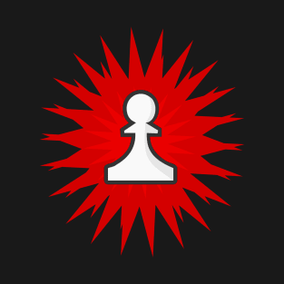 Chess Pawn (Red burst) T-Shirt