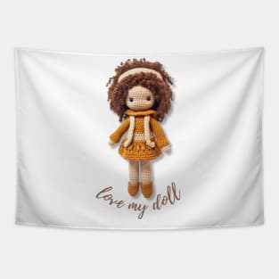 Handmade Wool Doll, Cozy and Cute - design 9 Tapestry