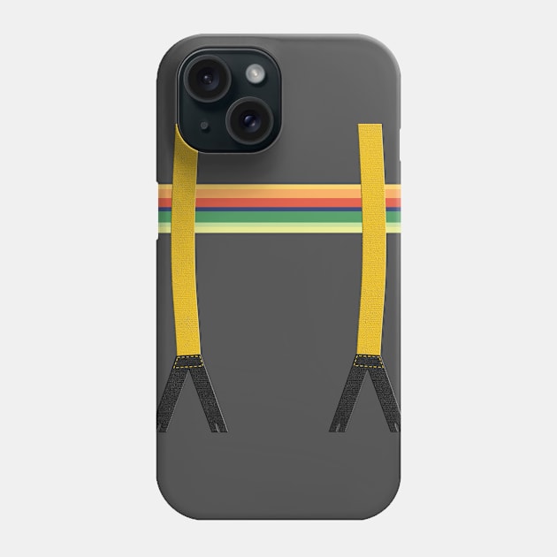 13th Outfit Costume - Horizontal Stripes With Braces 2 Phone Case by EDDArt