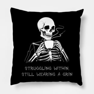 Funny Skeleton Lazy Costume Goth Men Women Funny Halloween Pillow