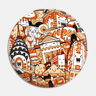 I Love New York Pattern Pin