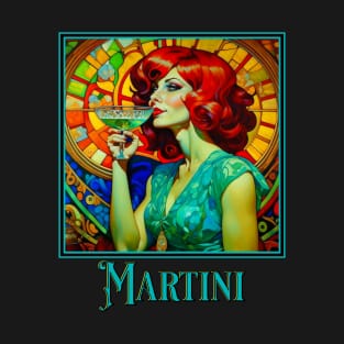 Art Nouveau Martini T-Shirt