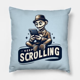 Keep Scrolling Pillow