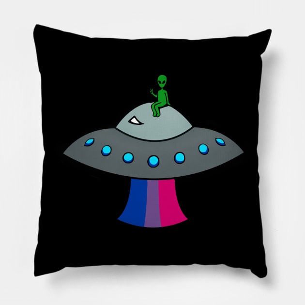 Bisexual Pride Alien Pillow by MythicalPride