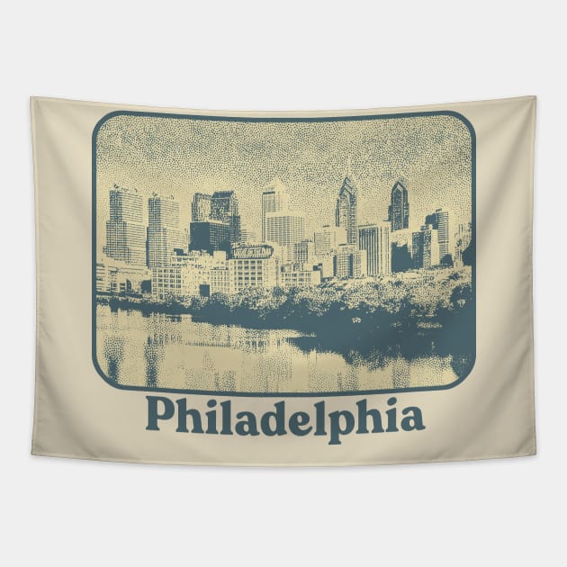 Philly Pride / Philadelphia Retro Style Design Tapestry by DankFutura