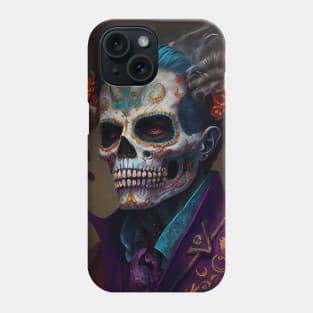 Day of the dead V3 - Men Oil paint Phone Case