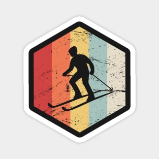 Retro 70s Winter Sports Ski Icon Magnet