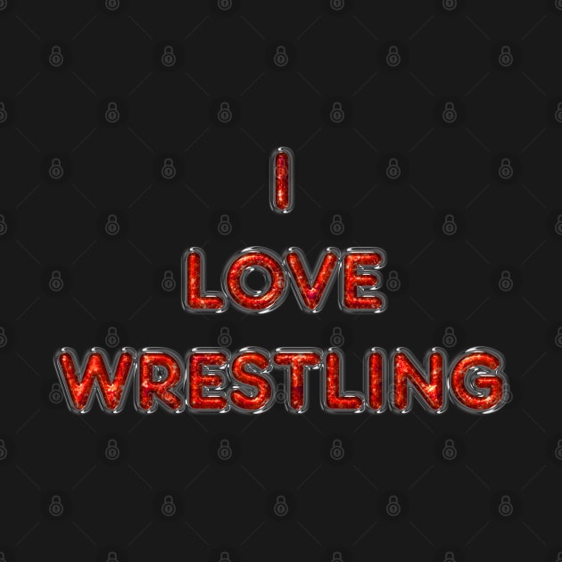 I Love Wrestling - Orange by The Black Panther