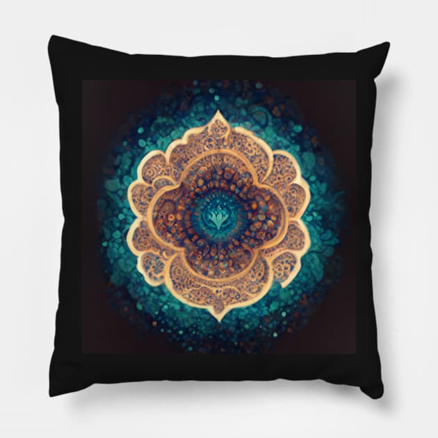 Lotus Flower Mandala pattern Pillow by StoneyPhenix