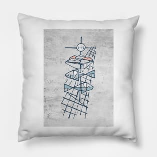 5 breads and two fish christian illustration Pillow