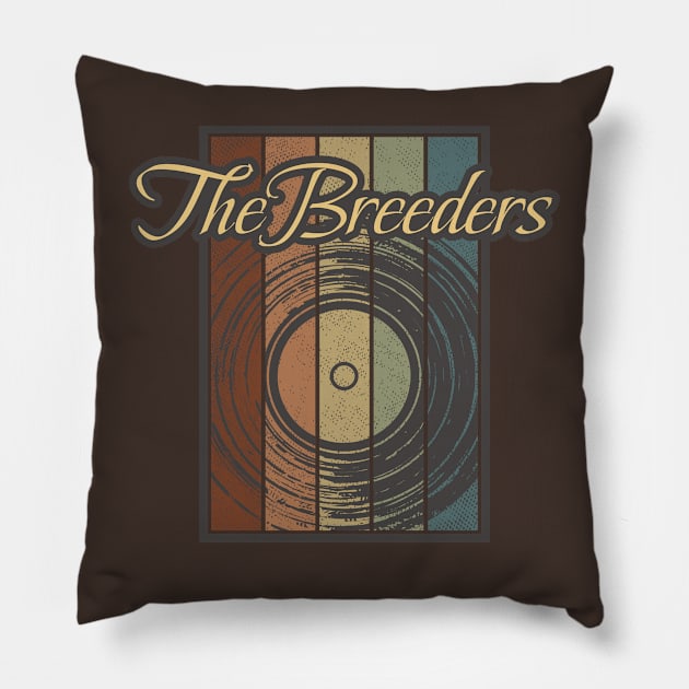 The Breeders Vynil Silhouette Pillow by North Tight Rope