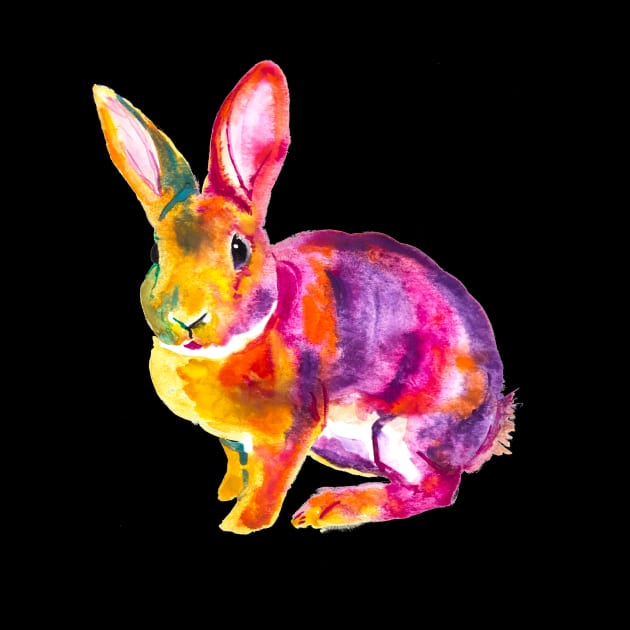 Rainbow Cute Rabbit by beaugeste2280@yahoo.com