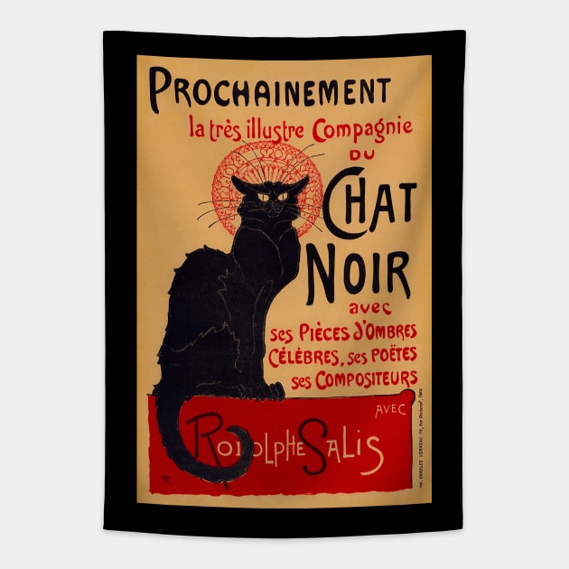 Compagnie du Chat Noir (Black Cat) 1896 Paris Tapestry by rocketshipretro