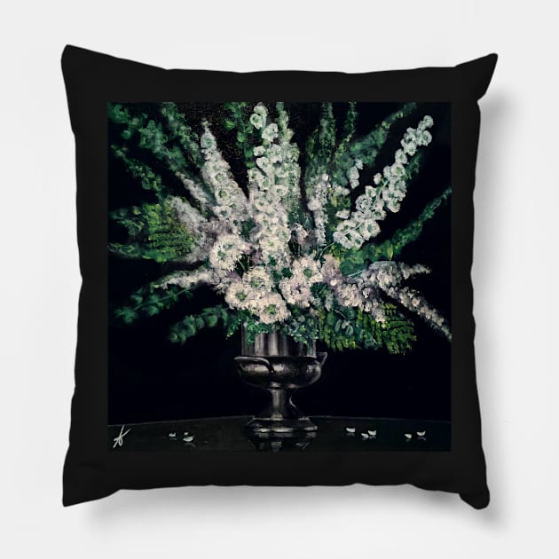 Wildflowers in a vase Pillow by andjicu