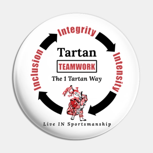 Tartan Teamwork Pin by capognad