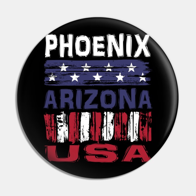 Phoenix Arizona USA T-Shirt Pin by Nerd_art