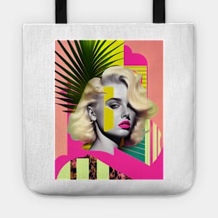 Modern pop art style woman portrait Tote