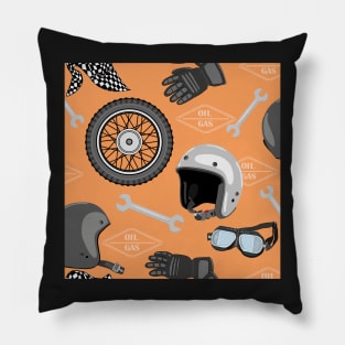 Dusty Road Biker Pattern Pillow