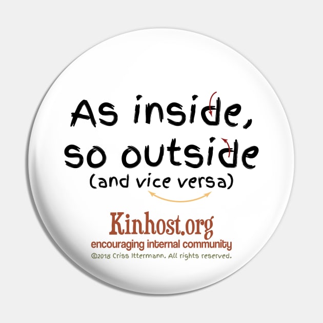 As Inside So Outside & Vice Versa - dark fonts Pin by Kinhost Pluralwear