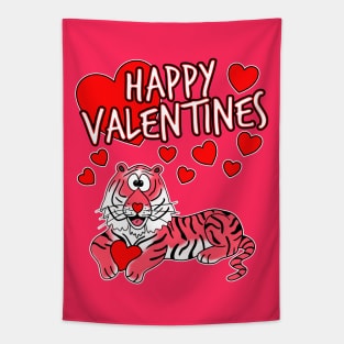 Happy Valentines Day 2022 Tiger Animal Lover Tapestry