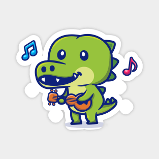 Cute Crocodile Playing Guitar Magnet