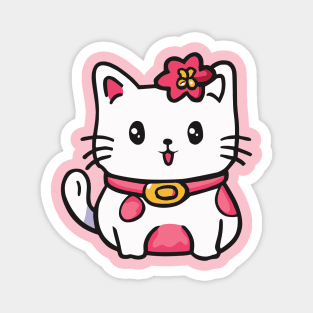 cute cat drawing cartoon Magnet