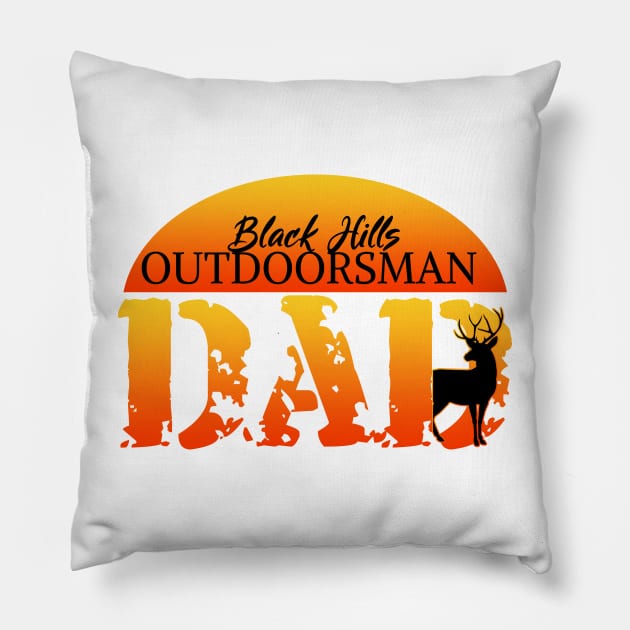 Black Hills Outdoorsman Dad Sunset Pillow by Shawnsonart