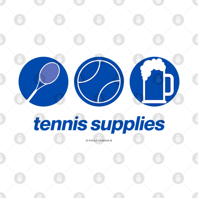 Tennis Supplies (blue) by MDP Tennis Designs