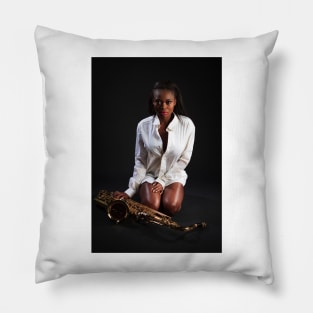 Beauty with Sax Pillow