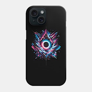 Cosmic Solar Eclipse Geometry: Abstract Stellar Tee Phone Case