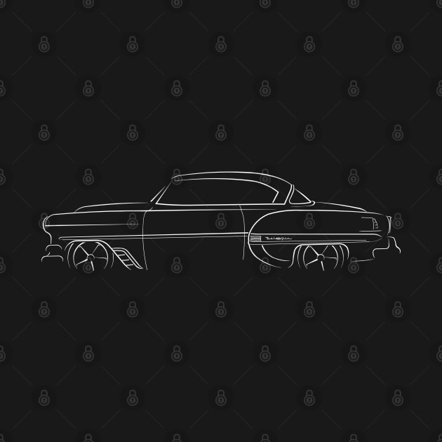 1954 Chevy Belair - profile stencil, white by mal_photography