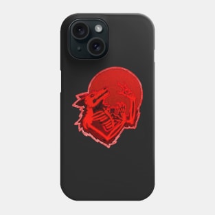 Halloween Howling Werewolf Blood Moon Skeleton Phone Case