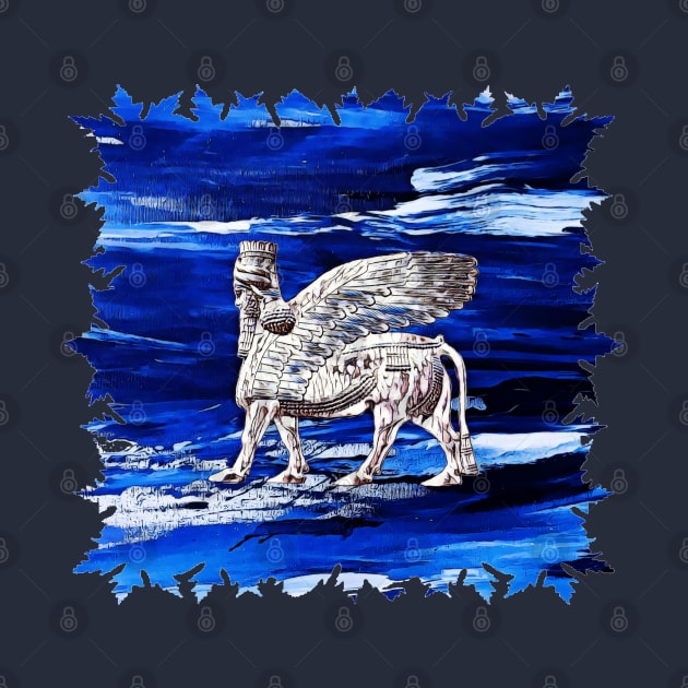 Assyrian Winged Bull ( Lamassu ) by doniainart