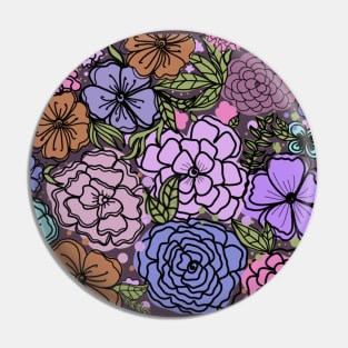 colorful floral Pin