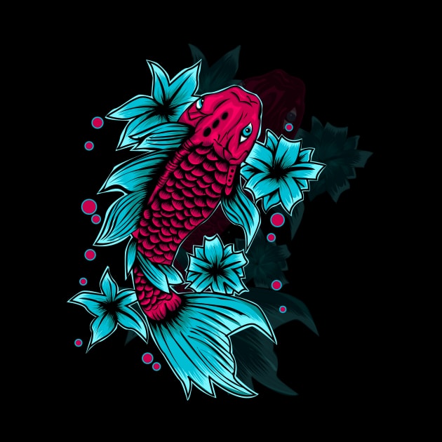 Betta Fish Illustration by Marciano Graphic