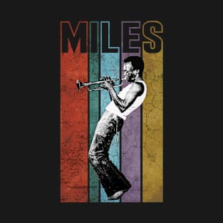 Miles Davis Retro Vintage Stripes T-Shirt