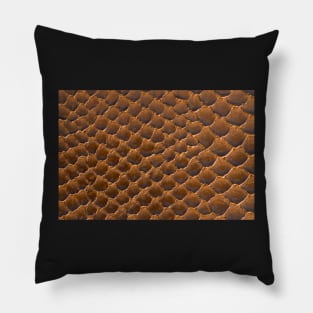 Brown snake skin background Pillow