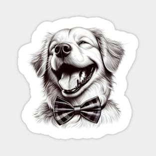 dog with bow tie Magnet