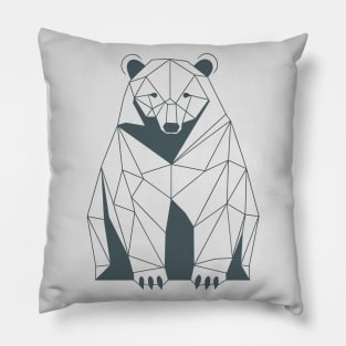 Geometric Bear line art Pillow