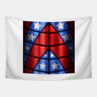 Superheroes - Red, Blue, White Stars Tapestry