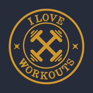 I Love Workouts Retro T-Shirt