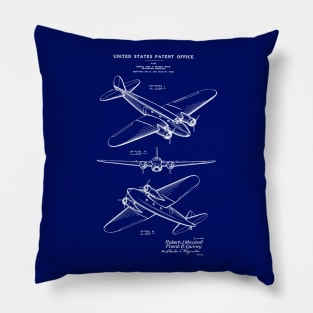 Boeing 247 Airplane Design Patent Print Pillow