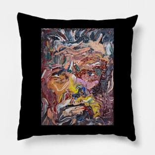 Abstract Expresstionist Man Face 399 Pillow