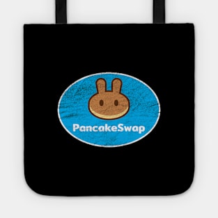 PancakeSwap CAKE Crypto Coin Blue Vintage Oval Tote