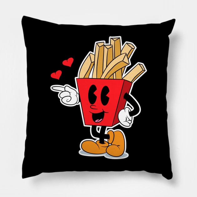 Matching Couple Burger Fries Perfect Pair 3a Pillow by Teesbyhugo