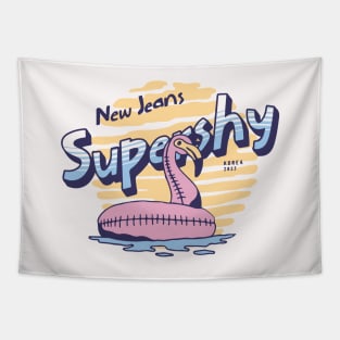 New Jeans newjeans super shy typography bunny tokki | Morcaworks Tapestry