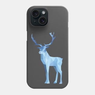 Geometric Stag in Ice Blue Phone Case