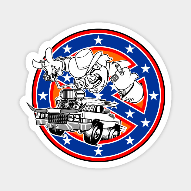 Gbs Of Hazzard Franchise Logo Dukes Of Hazzard Magnet Teepublic 4332