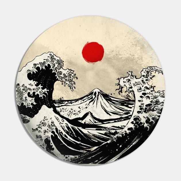 Hokusai waves sumi e style Pin by MCAshe spiritual art 